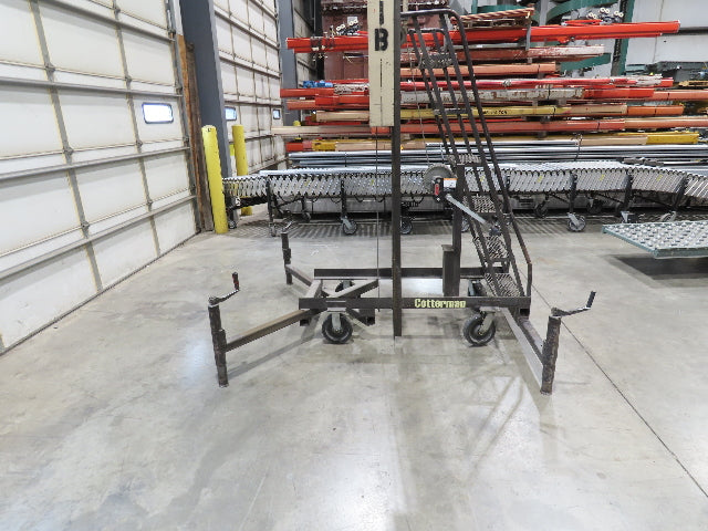 Cotterman Maxi Lift 15' Manual Man Lift Elevating Work Platform Ladder 300 Lb