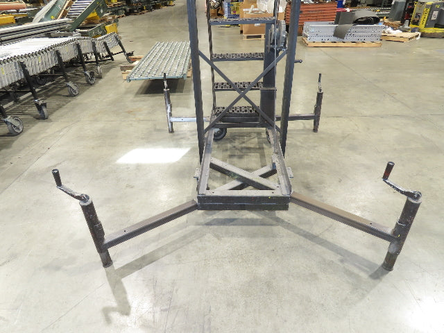 Cotterman Maxi Lift 15' Manual Man Lift Elevating Work Platform Ladder 300 Lb