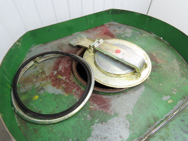 Fabricated Metals Liqua-Bin Round Liquid Storage Tank 330 Gal Steel IBC Tote