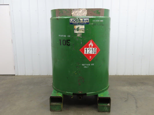 Fabricated Metals Liqua-Bin Round Liquid Storage Tank 330 Gal Steel IBC Tote