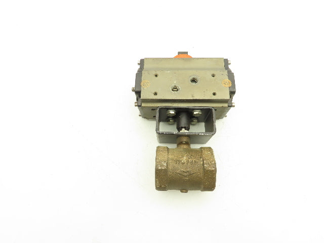 Milwaukee 1-1/2" Threaded Butterfly Valve w/Pneumatic Actuator RPA250