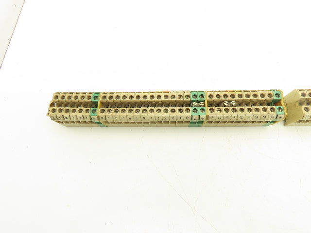Weidmuller Terminal Block 15mm DIN Rail 300V 10A 4mm² Lot of 90+