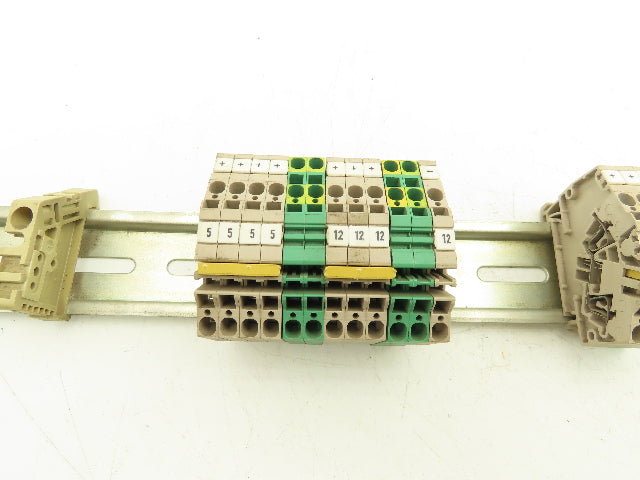 Weidmuller Terminal Block DIN Rail Mostly 4-pin Lot of 90+