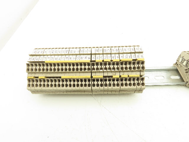 Weidmuller Terminal Block DIN Rail Mostly 4-pin Lot of 90+