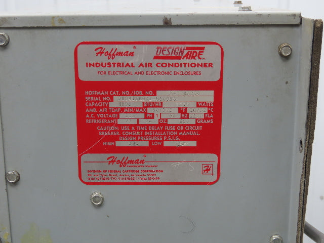 Hoffman A-128AC04 Design Aire Electrical Enclosure Air Conditioner 4000 BTU 115V