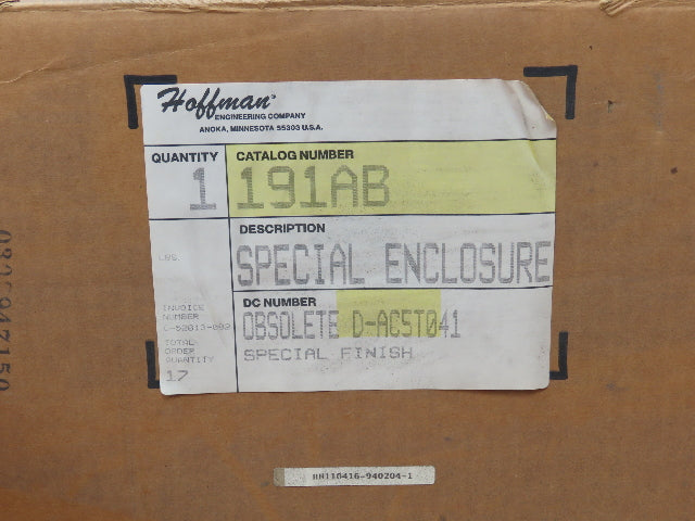 Hoffman Design Aire 2 Electrical Enclosure Air Conditioner 4000 BTU 115V R22