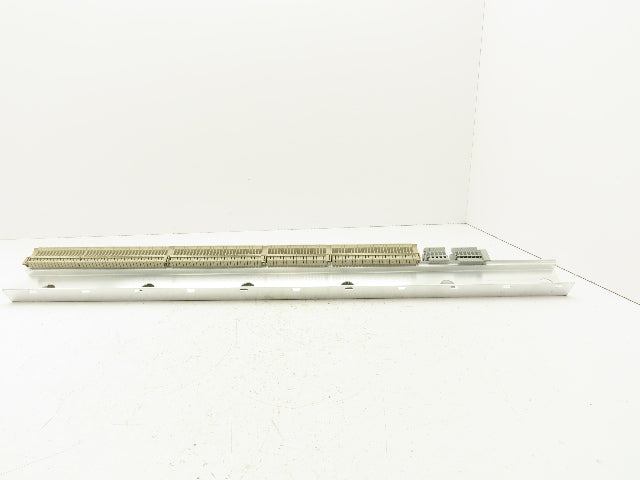 Weidmuller Terminal Block DIN Rail 1 Meter Lot of 110+