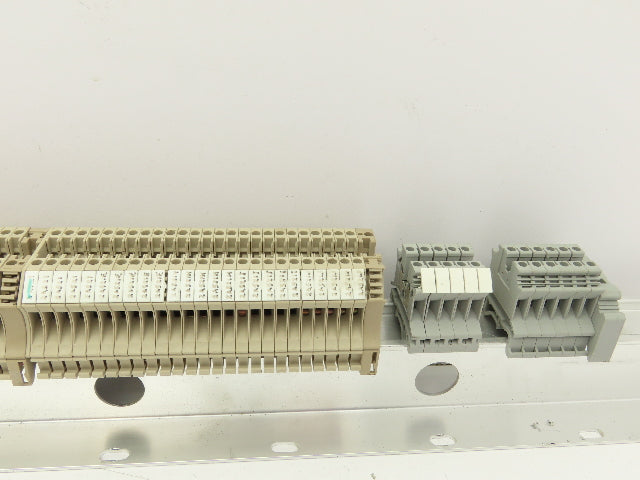 Weidmuller Terminal Block DIN Rail 1 Meter Lot of 110+