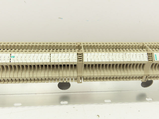 Weidmuller Terminal Block DIN Rail 1 Meter Lot of 110+