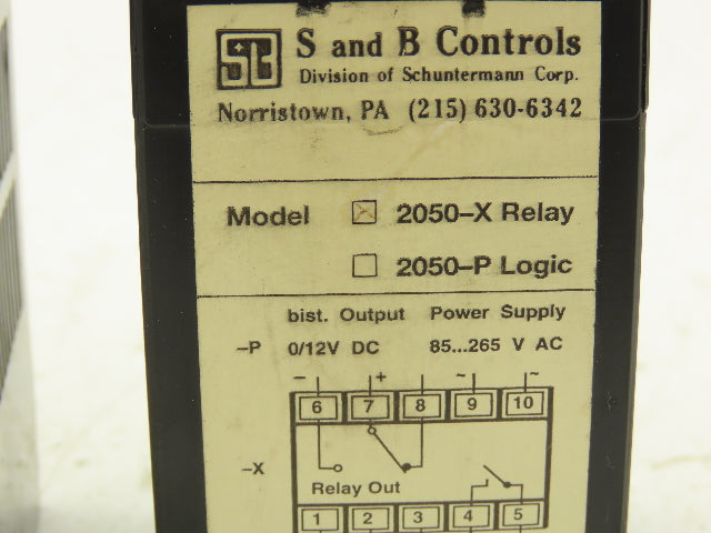 S and B Controls 2050-X Digital Temperature Meter Panel Lot of 2