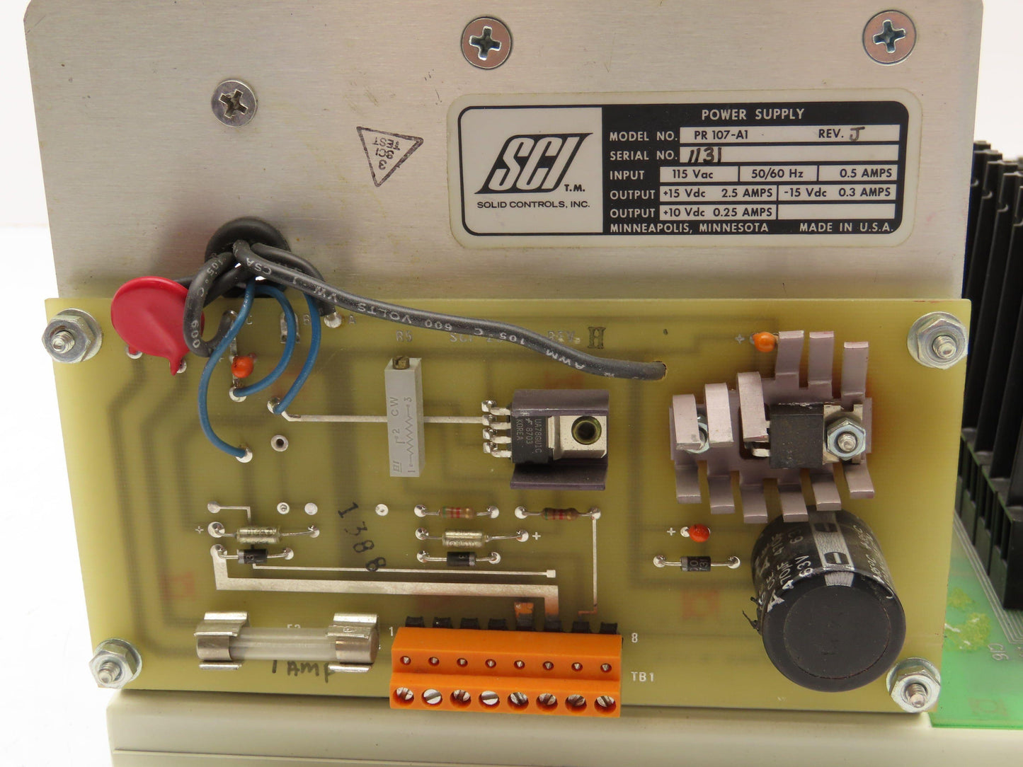 Van Dorn 63813 63812 PLC Chassis Backplane Motherboard Power Supply