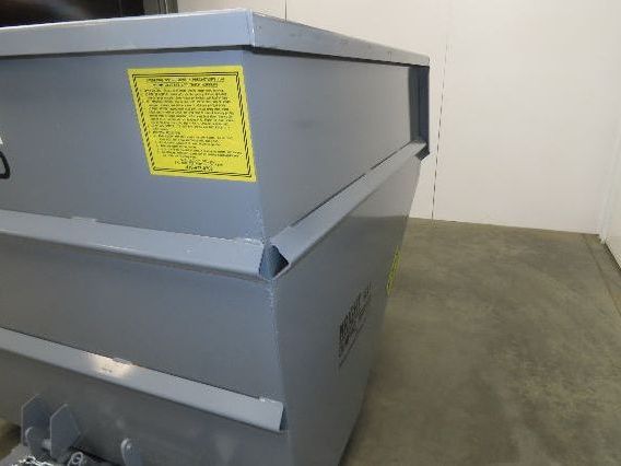 Wright 3 YD Self Dumping Hopper Bump Dump 4000lbs Trash Recycling 10 Gauge Bin