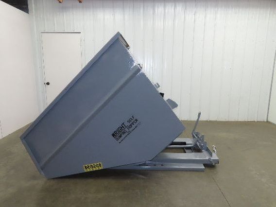 Wright 3 YD Self Dumping Hopper Bump Dump 4000lbs Trash Recycling 10 Gauge Bin