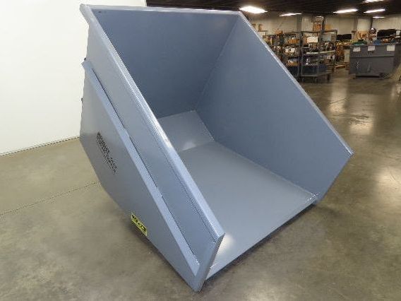 Wright 3 YD Self Dumping Hopper Bump Dump 4000lbs Trash Recycling 10 Gauge Bin