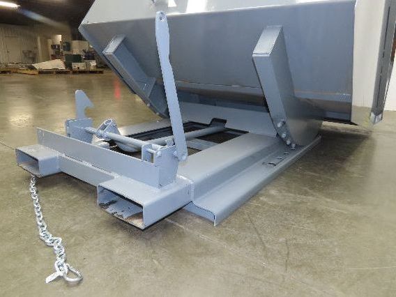 Wright 3 YD Self Dumping Hopper Bump Dump 4000lbs Trash Recycling 10 Gauge Bin