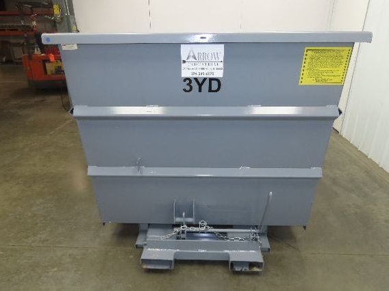 Wright 3 YD Self Dumping Hopper Bump Dump 4000lbs Trash Recycling 10 Gauge Bin
