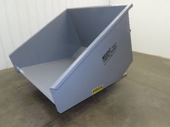 Wright 20055-GRY 2 YD Self Dumping Hopper 4000lbs Trash Recycling 10 Gauge Bin