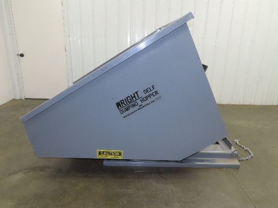 Wright 20055-GRY 2 YD Self Dumping Hopper 4000lbs Trash Recycling 10 Gauge Bin