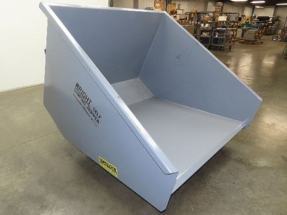 Wright 20055-GRY 2 YD Self Dumping Hopper 4000lbs Trash Recycling 10 Gauge Bin