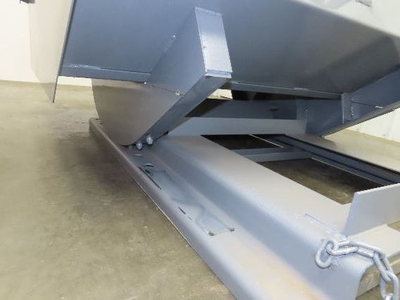 Wright 20055-GRY 2 YD Self Dumping Hopper 4000lbs Trash Recycling 10 Gauge Bin