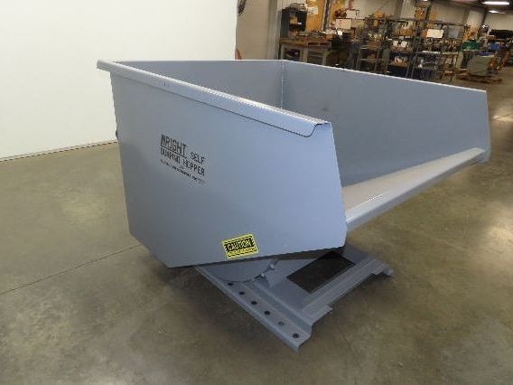 Wright 20055-GRY 2 YD Self Dumping Hopper 4000lbs Trash Recycling 10 Gauge Bin