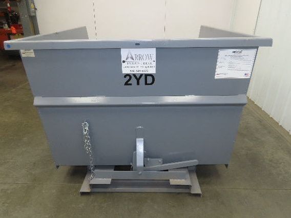 Wright 20055-GRY 2 YD Self Dumping Hopper 4000lbs Trash Recycling 10 Gauge Bin
