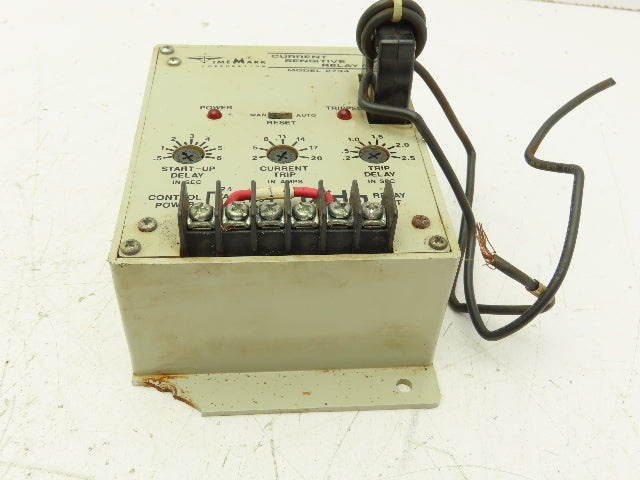 TimeMark 2734 Current Sensitive Relay See Pictures 2-20A 0.2-2.5 Sec Trip Delay