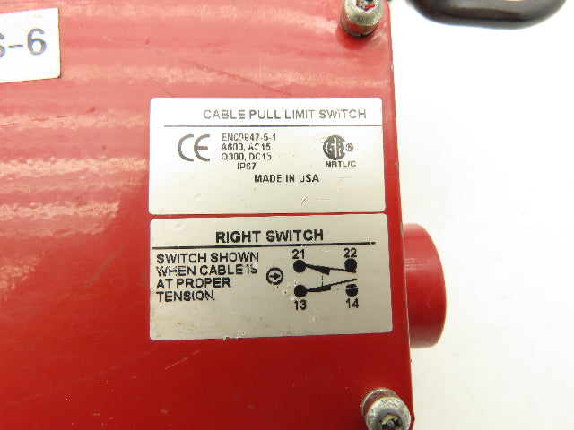 Honeywell 2CLSB1N1 Cable Pull Micro Switch IP 67 250VAC 2NC/2NO