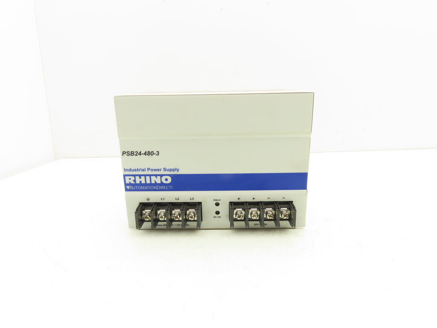 Automation Direct Rhino PSB24-480-3 Power Supply 500VAC 3PH In 24VDC 20A Out