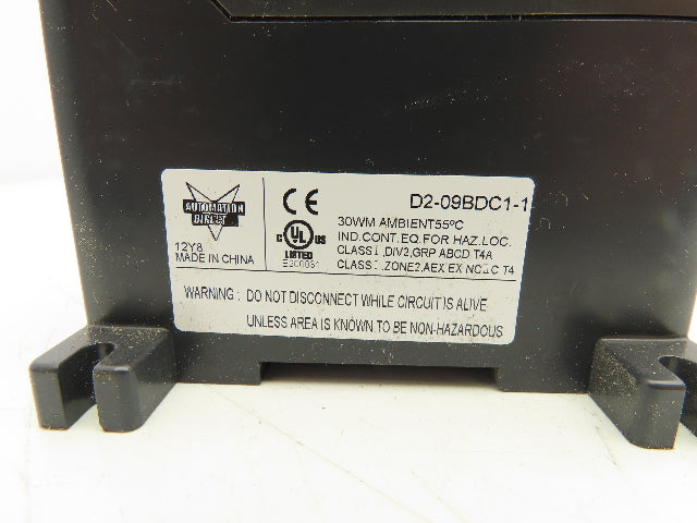 Automation Direct D2-09BDC1-1 Direct Logic 205 I/O Base 9-Slot Rack 12/24VDC
