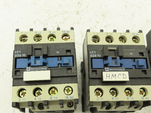 Telemecanique LC1D2510 Contactor 120V Coil 600V 40A15Hp 3 Ph Lot Of 4