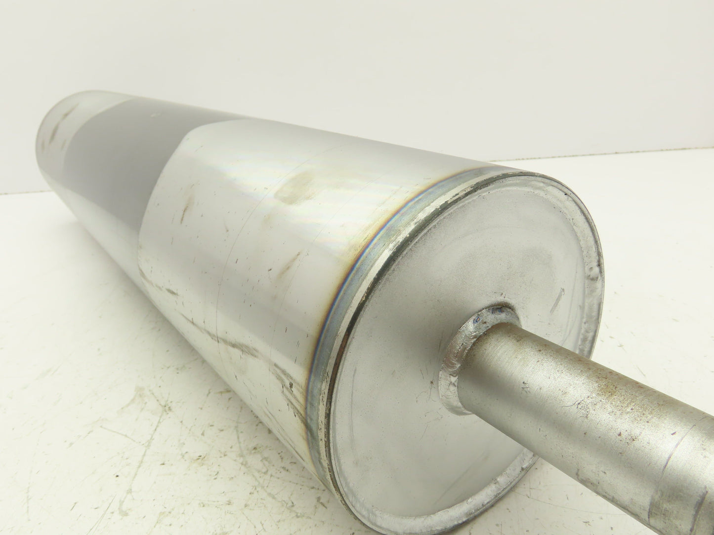 Belt Conveyor Steel Drive/Tail Pulley 5.4" Dia 23-7/8"W Welded Shaft