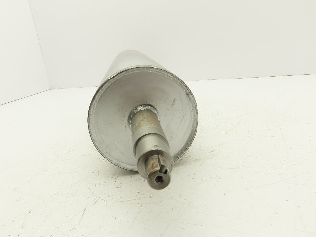 Belt Conveyor Steel Drive/Tail Pulley 5.4" Dia 23-7/8"W Welded Shaft