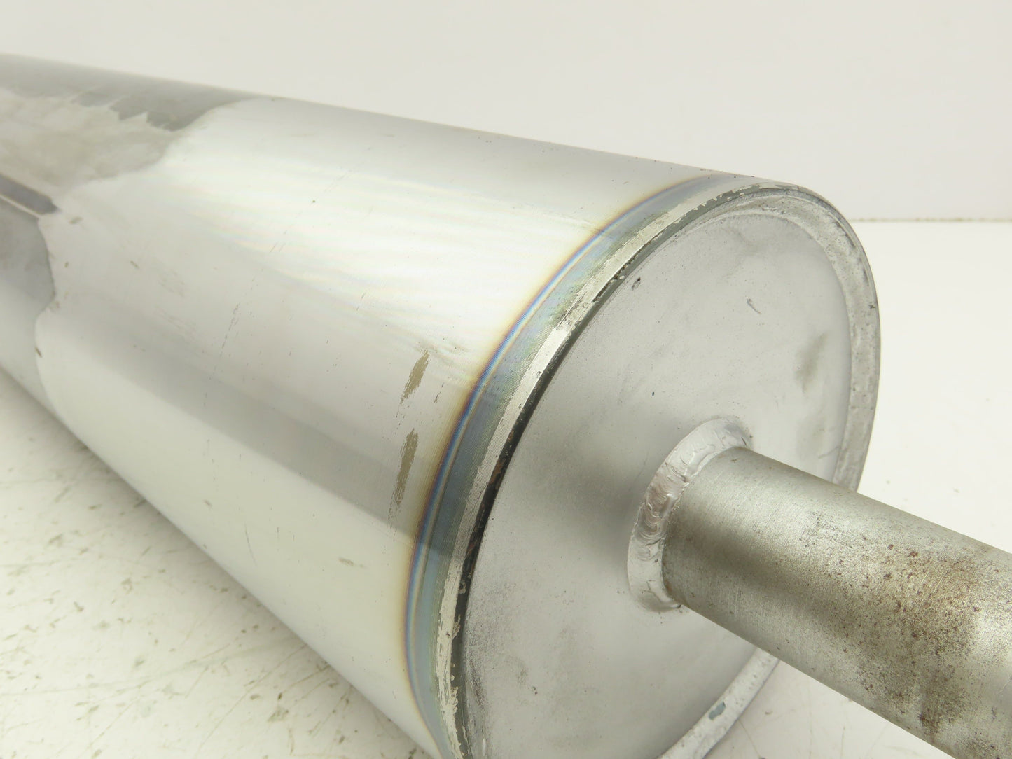 Belt Conveyor Steel Drive/Tail Pulley 5.4" Dia 23-7/8"W Welded Shaft