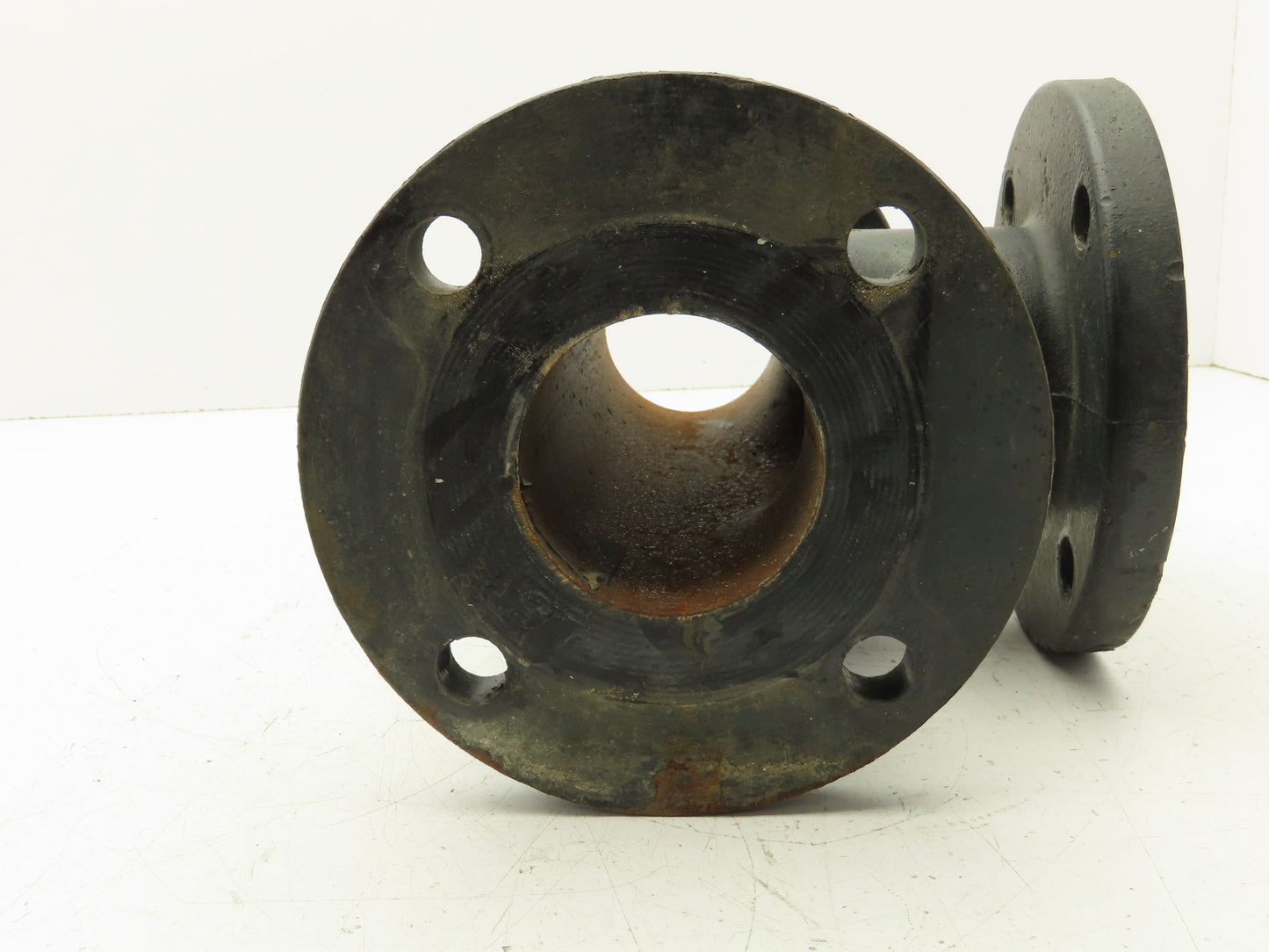 G 125A 3" Flanged Pipe Tee Black Cast Iron Fitting 4-Bolt