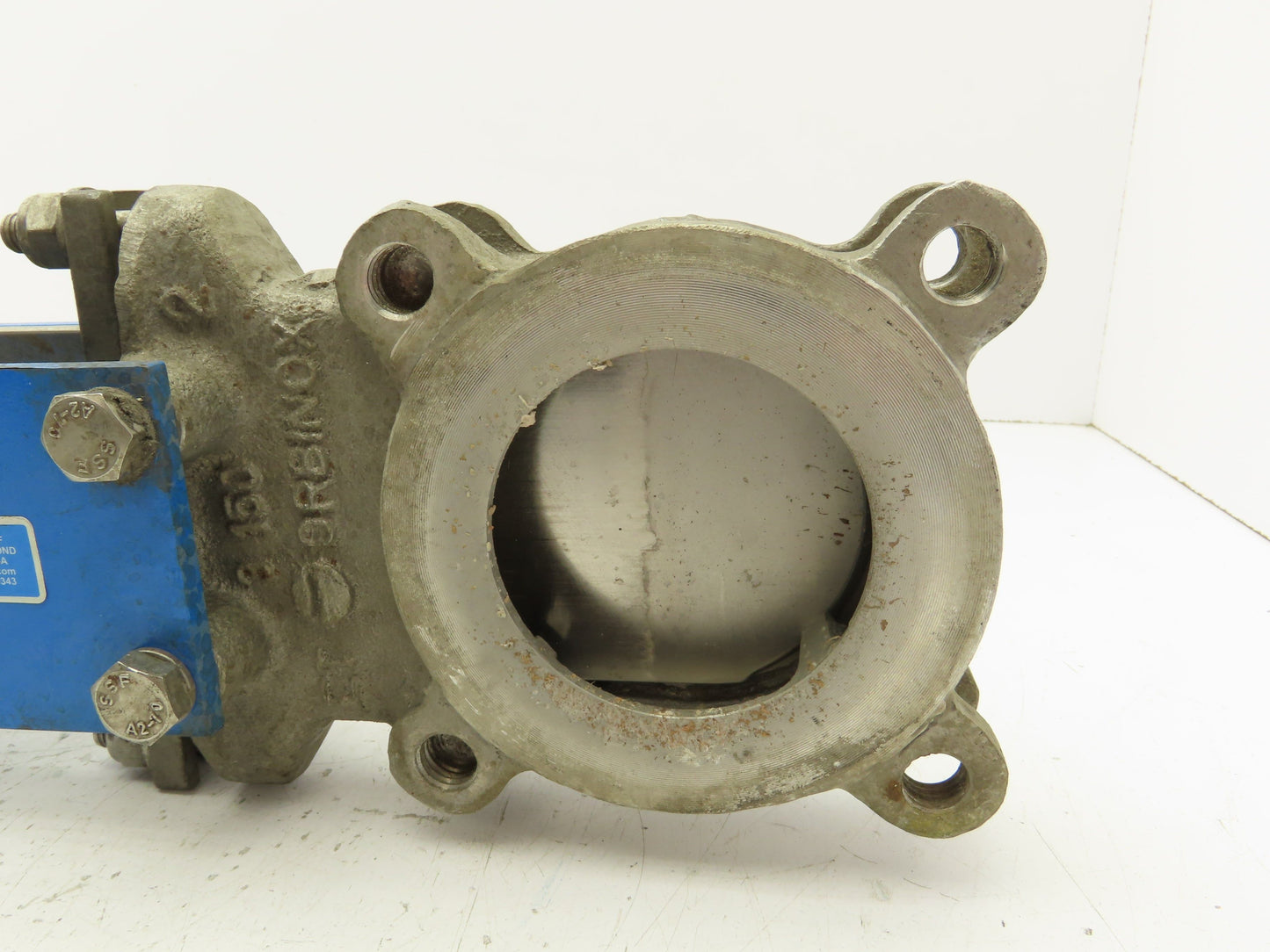 Bi-Torq 30-203636M03DAC 3" Knife Gate Valve Pneumatic Actuated 4-Bolt Stainless