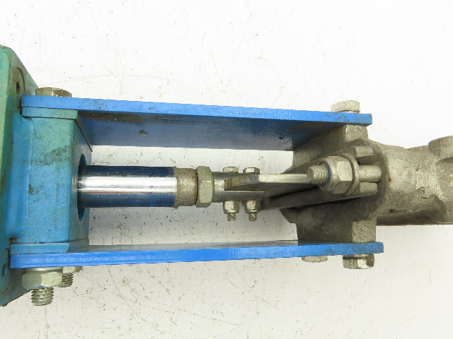 Bi-Torq 30-203636M03DAC 3" Knife Gate Valve Pneumatic Actuated 4-Bolt Stainless