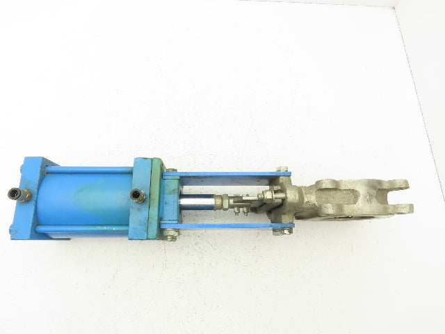 Bi-Torq 30-203636M03DAC 3" Knife Gate Valve Pneumatic Actuated 4-Bolt Stainless