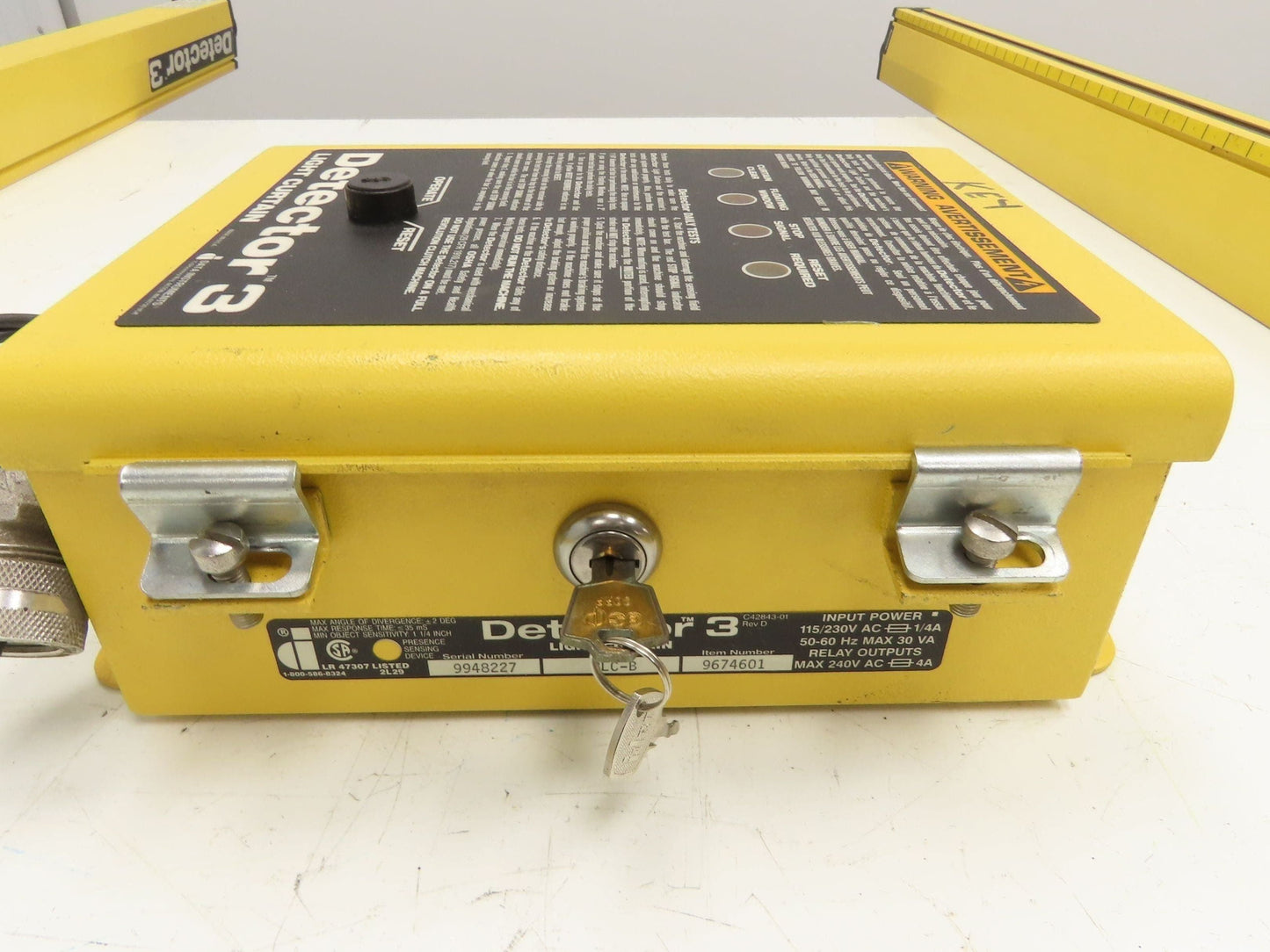 Detector 3 3LC60 Safety Light Curtain Transmitter & Receiver w/Controller 3LC-B
