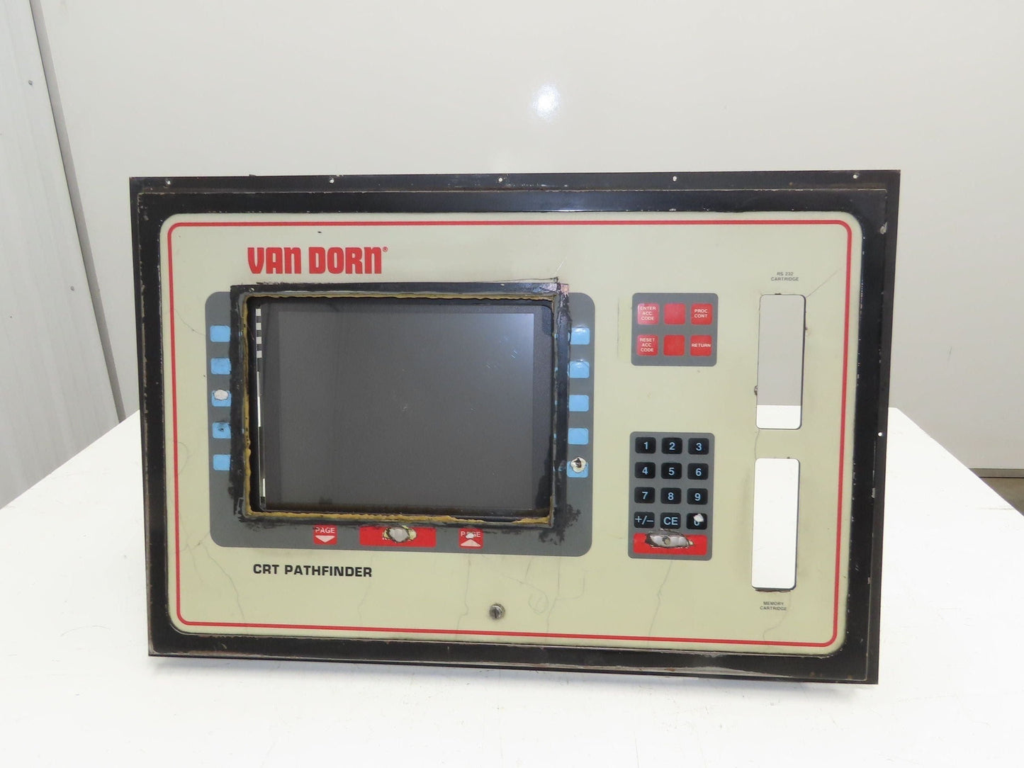 Van Dorn CRT Pathfinder Operator Control Data-Panel Monitor Flat Screen
