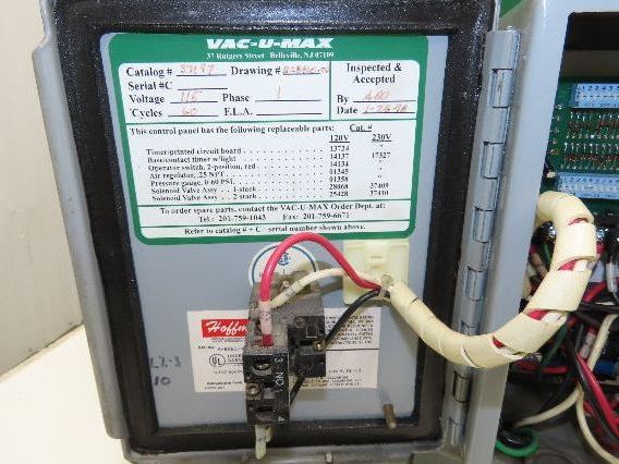 Vac-U-Max Dry Bulk Hopper 12" Receiver with Vacuum Wand 1.5" Suction Feeder 115V