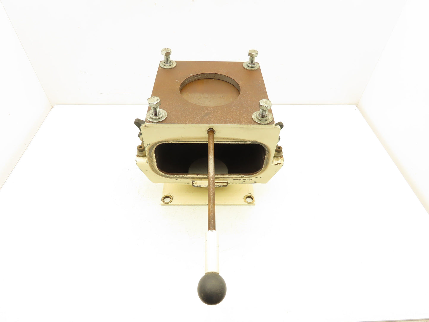 Gravity Bin Slide Gate Magnetic Separator Drawer 8.5" Flange 4" Outlet No Magnet