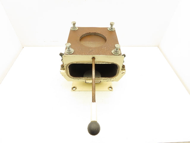 Gravity Bin Slide Gate Magnetic Separator Drawer 8.5" Flange 4" Outlet No Magnet