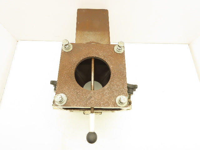 Gravity Bin Slide Gate Magnetic Separator Drawer 8.5" Flange 4" Outlet No Magnet