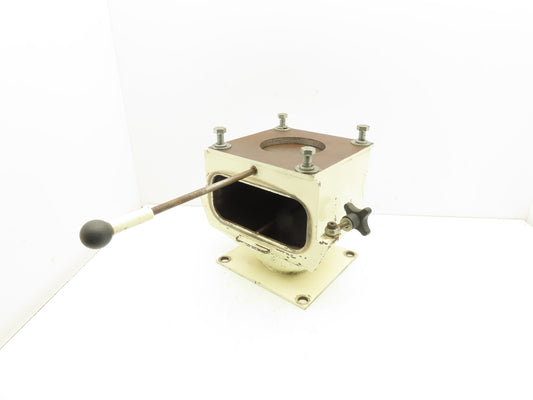 Gravity Bin Slide Gate Magnetic Separator Drawer 8.5" Flange 4" Outlet No Magnet