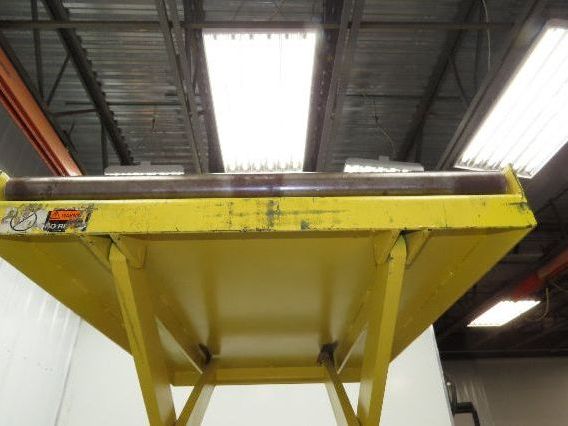 1000LB Scissor Lift Table 64" Travel 38x60" Gravity Roller Conveyor Top 3Ph