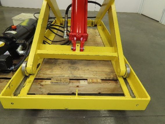 1000LB Scissor Lift Table 64" Travel 38x60" Gravity Roller Conveyor Top 3Ph
