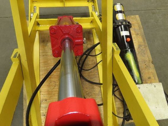1000LB Scissor Lift Table 64" Travel 38x60" Gravity Roller Conveyor Top 3Ph