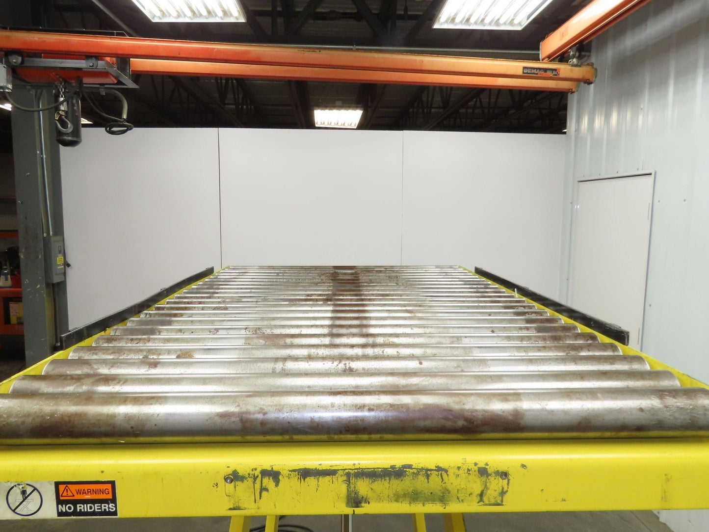 1000LB Scissor Lift Table 64" Travel 38x60" Gravity Roller Conveyor Top 3Ph