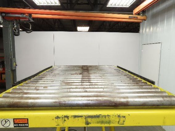 1000LB Scissor Lift Table 64" Travel 38x60" Gravity Roller Conveyor Top 3Ph